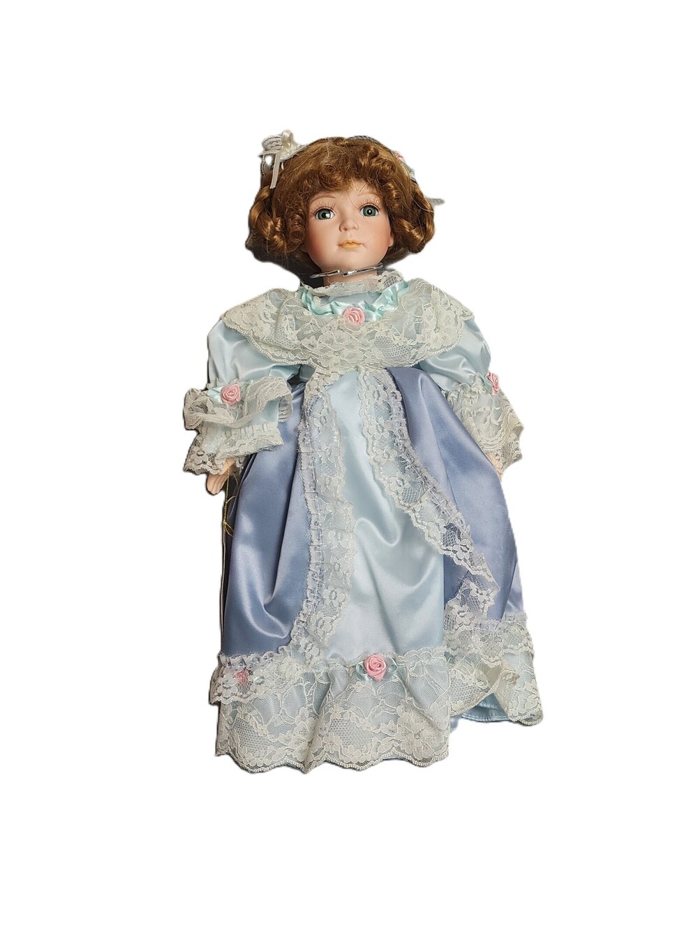 Collectible Memories Porcelain Doll Abigale 15" w/Stand